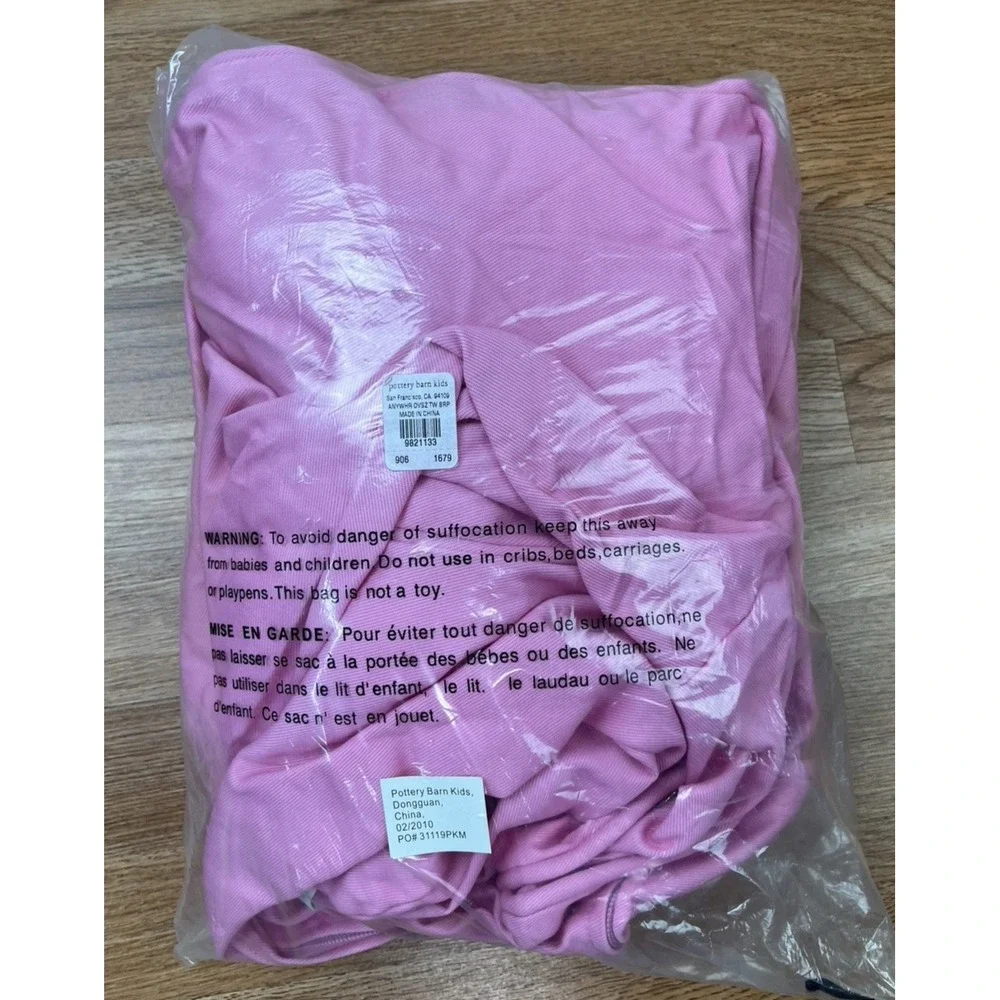 Pottery Barn Oversized Anywhere Chair Twill Slipcover in Bright Pink NEW